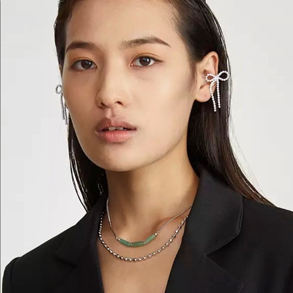 Bowknot unique clip in earrings 18K gold plated in two colors - Picture 5 of 7